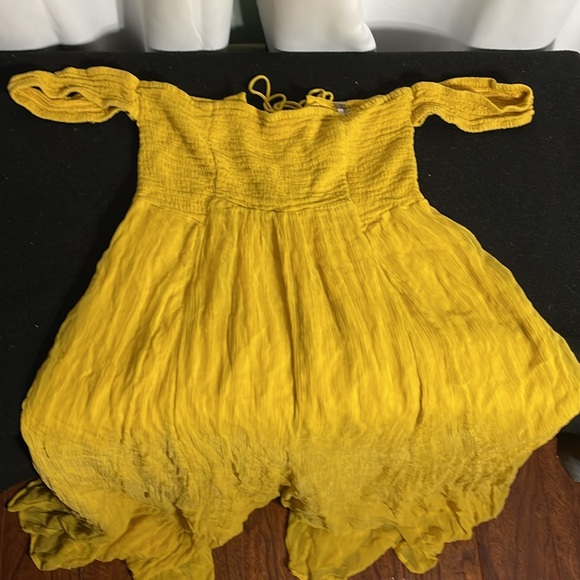NWT Free People boho mustard jumpsuit - Picture 5 of 6